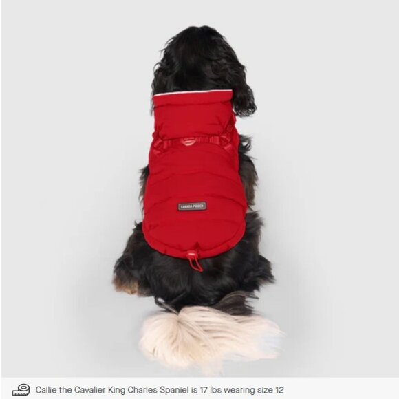 NWOT Canada Pooch Dog Harness Puffer 20” - 33-40lbs - Red - Picture 2 of 15